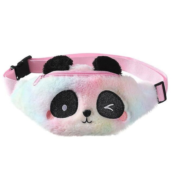 Söt Panda Barn Midjeväska Tjej Midjeväska Barn Plyschleksaker Pink