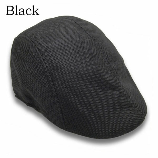 Golf Driving Hat Herr Flat Cap SVART black