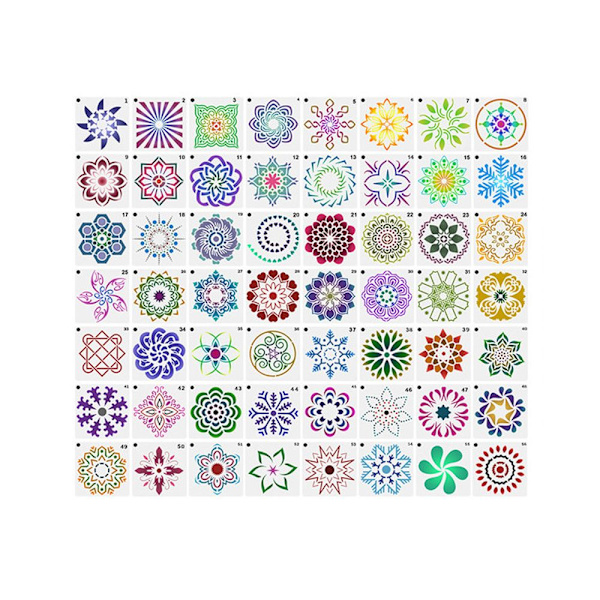 56st/ set Mandala Dotting Tool Målarmallar Lera Verktyg