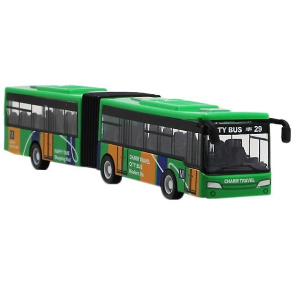 Barn shuttle buss bil leksak baby dra tillbaka leksak Green