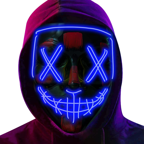 Halloween Mask LED tänds för Cosplay kostymfester