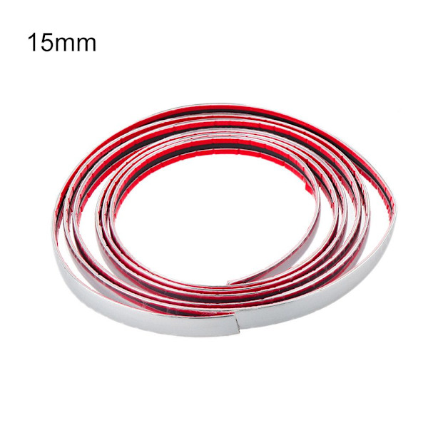 Car Body Chrome Strip Molding Trim Adhesive Sticker 15MM 15mm