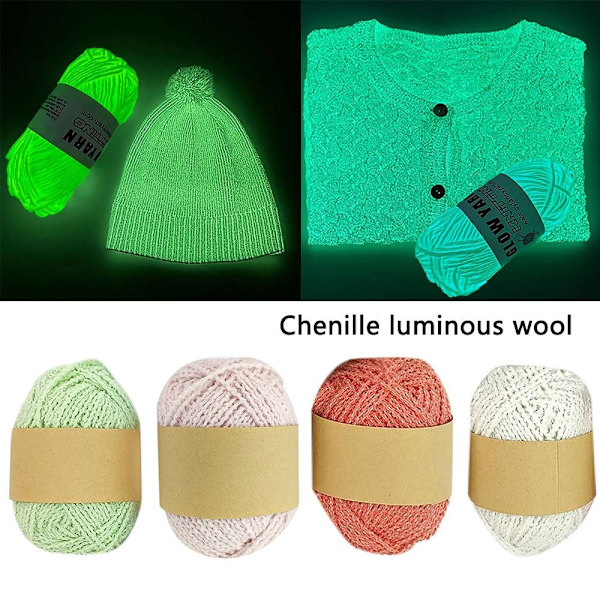 Luminous Chunky Yarn Glow In The Dark GREEN Green