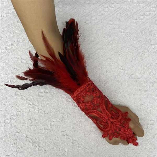 Långa handskar Natural Feather 2 2 2