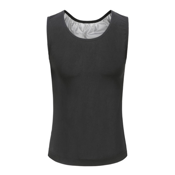 Män Slimming Body Shaper Gynecomastia T-shirt Kompressionshållningskorrigeringsväst 2023 Ny Silver L-XL