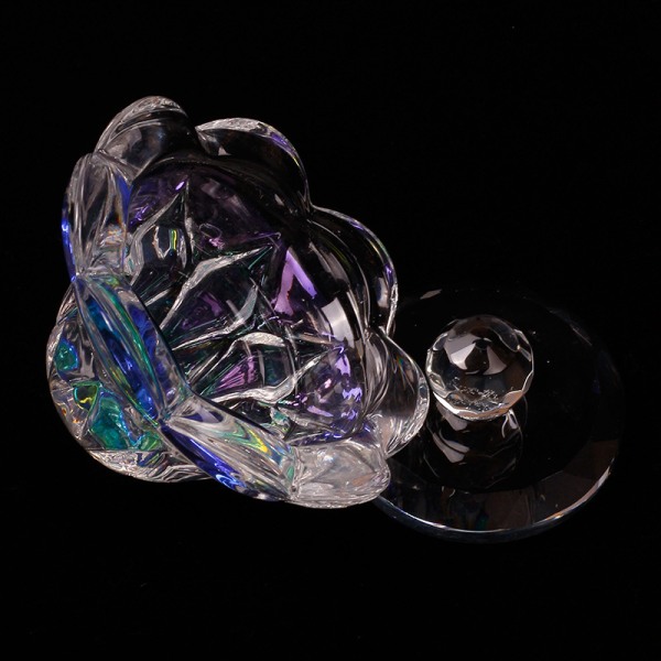 Rainbow kristallklar akryl flytande skål Tappen skål i glas flower