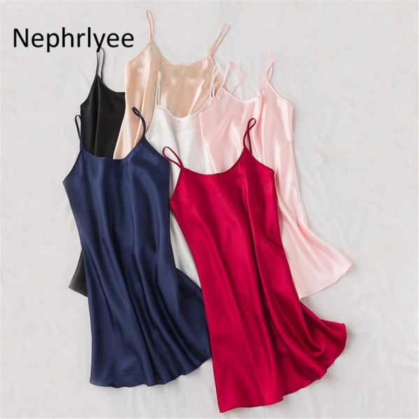 Sexig rayon röd vit brud brudtärna bröllop spetspyjamas dark blue L