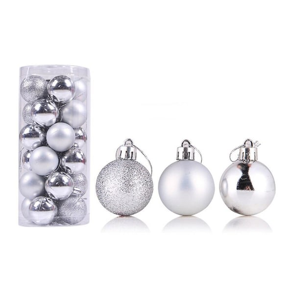 24st julgransprydnader Jul heminredning silver