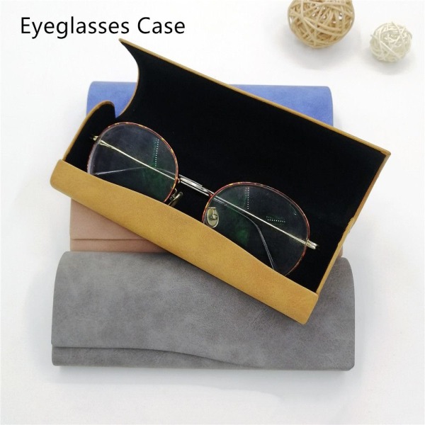 Oval Glasögonlåda Glasögonfodral Glasögonskydd CASE grey