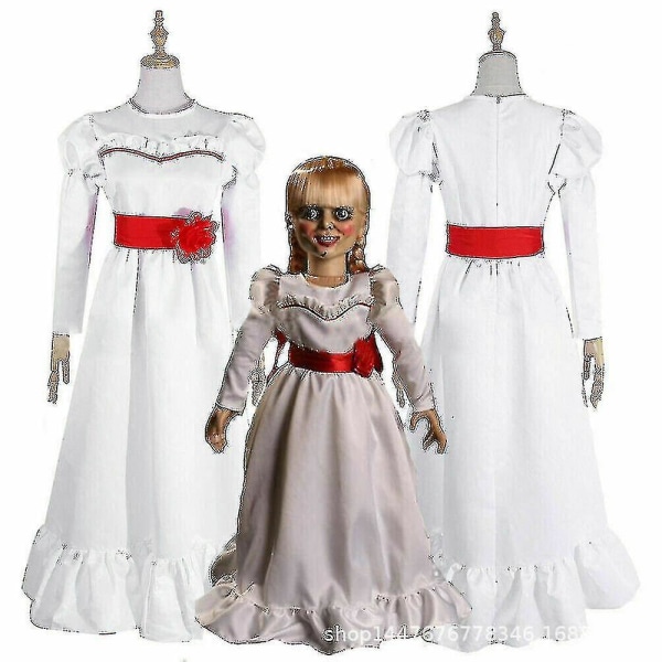 Finklänning Annabelle The Conjuring Doll Barn Vuxen Damkostym U