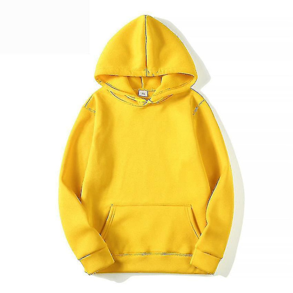 Luvtröjor för män Höst Man Casual Hoodies Sweatshirts yellow
