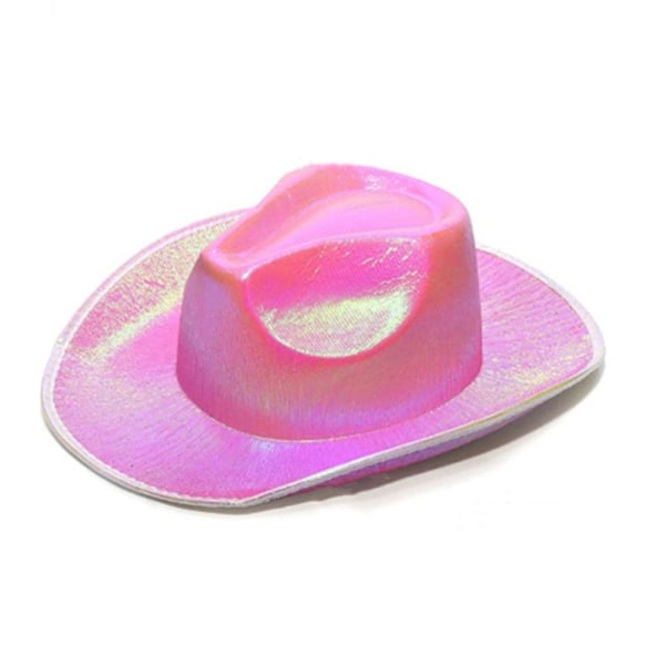 Iriserande Cowboyhatt Jazzhatt ROSA pink