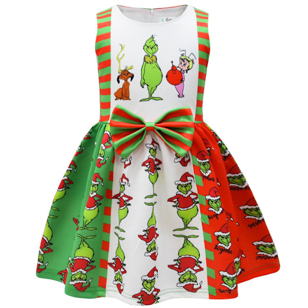 Girls Cosplay Dress Bowknot Dress Christmas Halloween Party 120cm