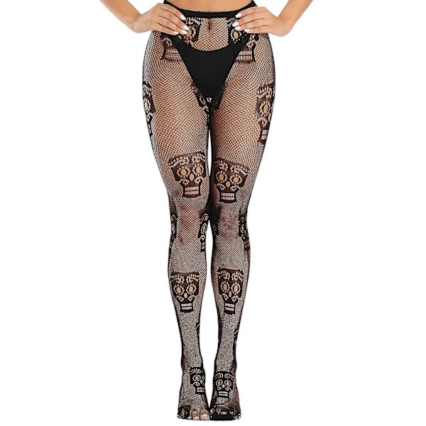 Nya Sexiga Transparent Strumpbyxor Hög Stretch Röda Nätstrumpor style 7