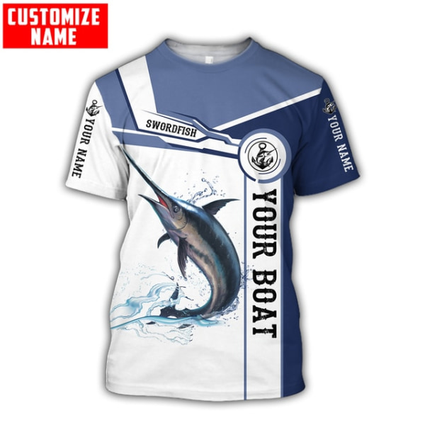 Mode mäns fiskepersonlighet Casual kortärmad T-shirt style 9 4XL