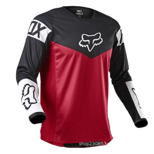 2023 sommar-mountainbike-racinguniform FOX långärmad rundhalsad T-shirt red L