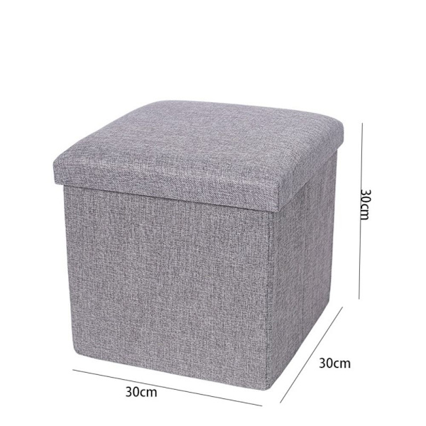 Förvaringslåda Förvaringspall GRÅ 30*30*30 CM Grey 30*30*30 cm