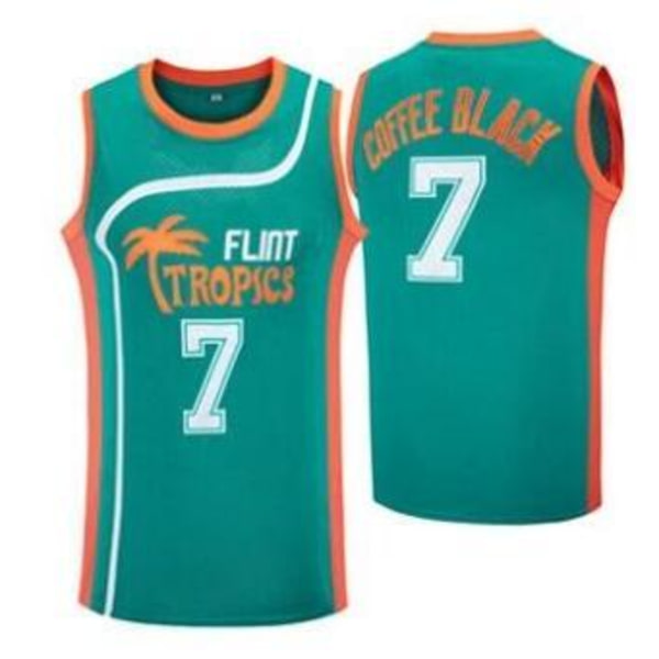Flint Tropics baskettröja #7 Coffee Black Jersey träningsoverall green L