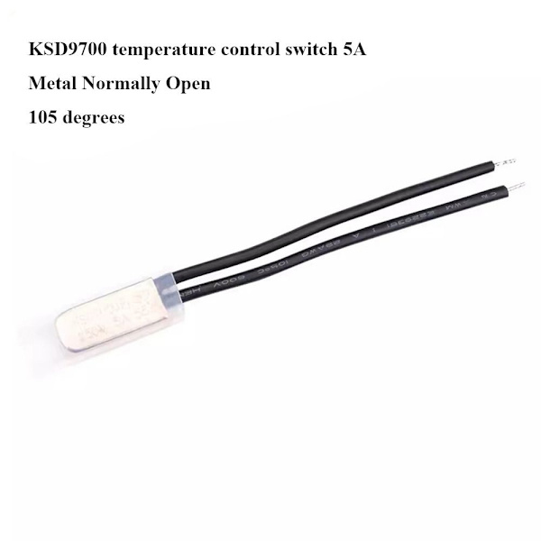KSD9700 Thermal skydd temperaturkontrollbrytare 105 105 Degrees