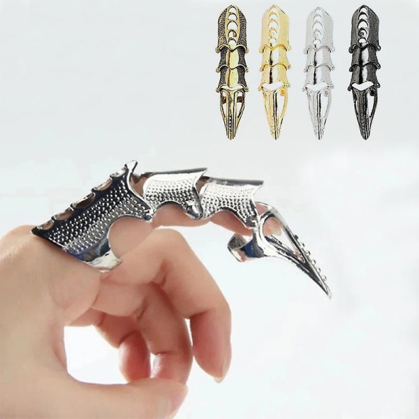 Imixlot Punk Ring Rock Reel Knuckle Armor Full Finger Claw Ring style2