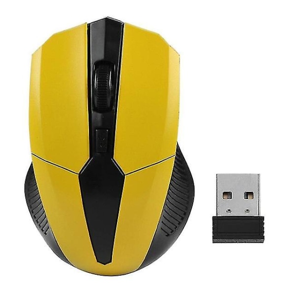 Bärbar 319 2,4ghz trådlös mus Office Gaming Mouse yellow