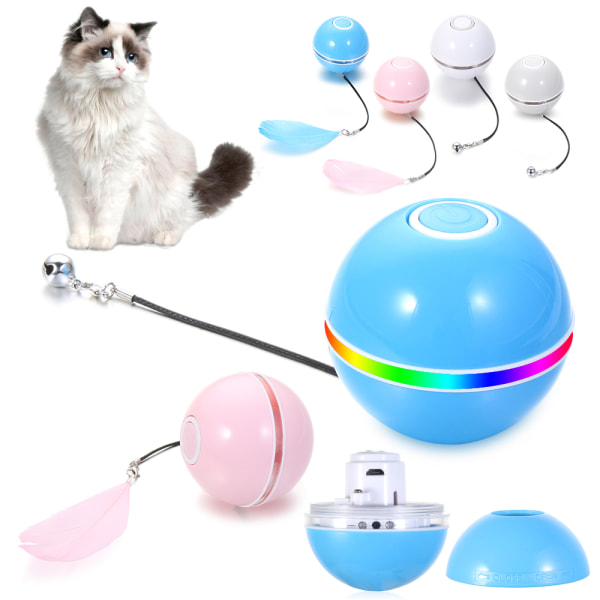 Smart Interactive Cat Toy Cat Ball Toy WHITE