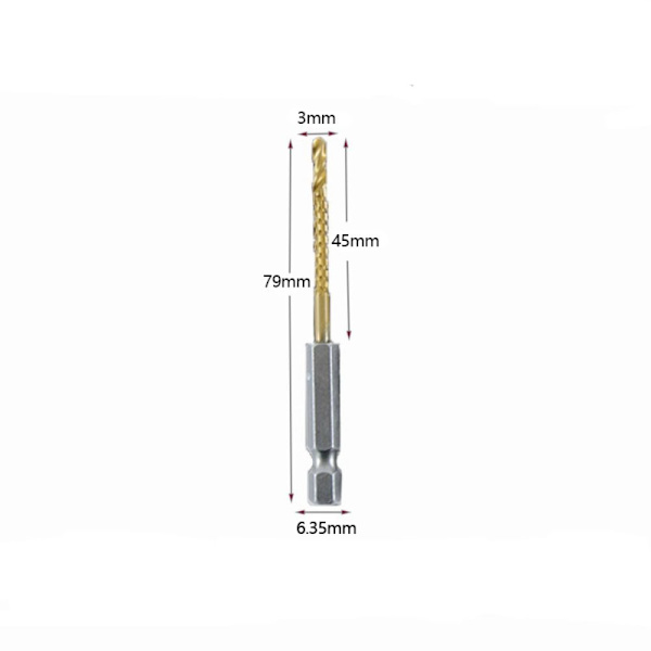 Tandaborrkronor Twistborrar 3MM 3mm