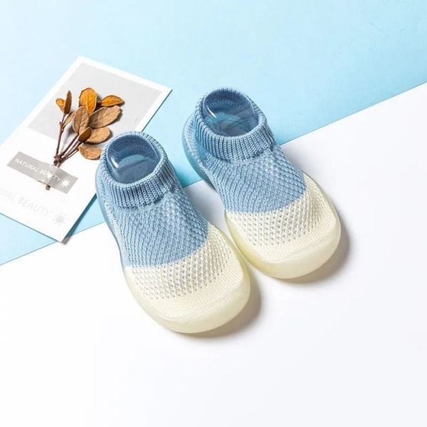 Baby First Shoes Tofflor Skor BLÅ 20-21(INRE 12,5CM) blue 20-21(Inner 12.5cm)