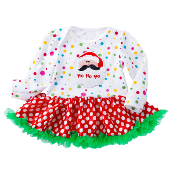Fashion Pumpa Petticoat Set för barn med lång ärm Colorful Dots - Santa Claus 59 (0-3 months)