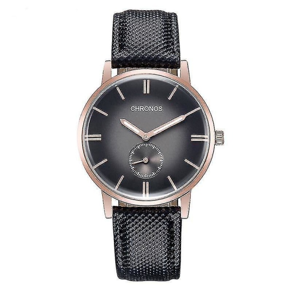 CHRONOS CH05 Simple Men Watch Vattentät Läderrem Mode Quartz Watch