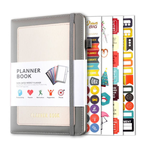 Agenda Planner Notebook GRÅ Grey
