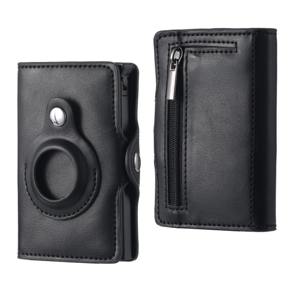 Automatisk korthållare med ficka för AirTag RFID-skydd black