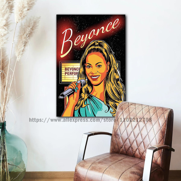 Beyoncé Affischdekoration Canvasaffisch Rum Bar Cafédekoration style 16 20x30cm No Frame