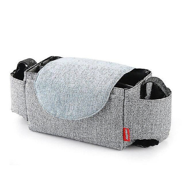 Grå Baby Universal Bil Buggy Pushchair Organizer Väska Resehängande blöjblöja