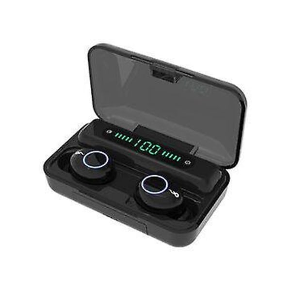 F9 bluetooth 5.0 TWS Hörlurar Hörlurar CVC8.0 Digital Display Vattentät