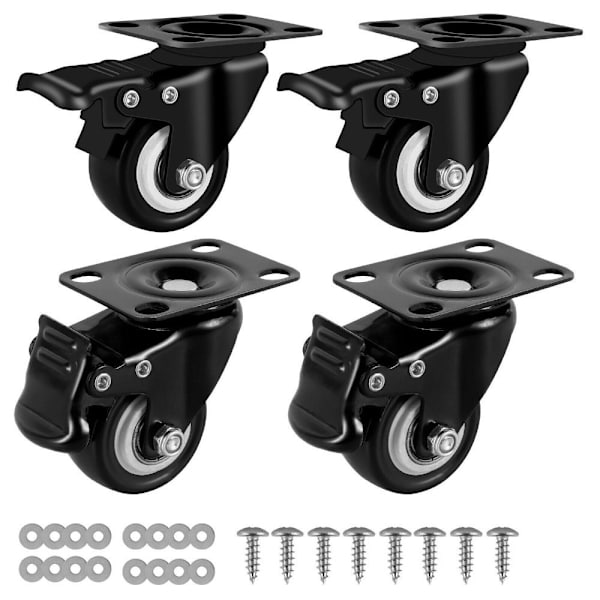4-pack möbelhjul Metall svängbara länkhjul Bagagehjul
