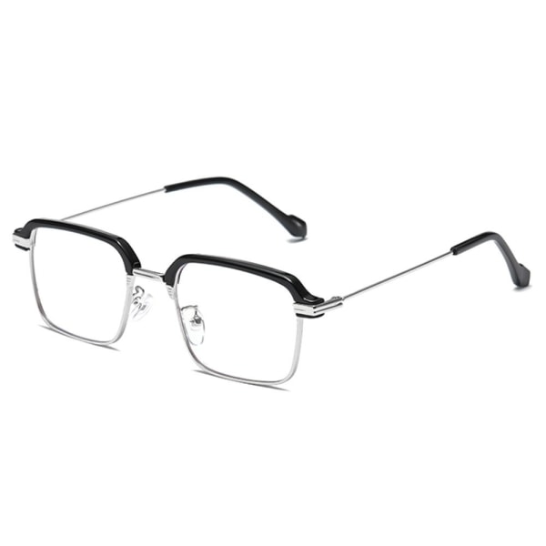 Kvinnor Män Läsglasögon Optiska glasögon SVART&SILVER STYRKA black&silver Strength 200