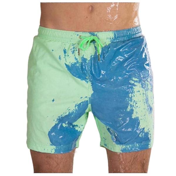 Sommar män Temperaturkänsliga färgskiftande strandbyxor Badbyxor Shorts