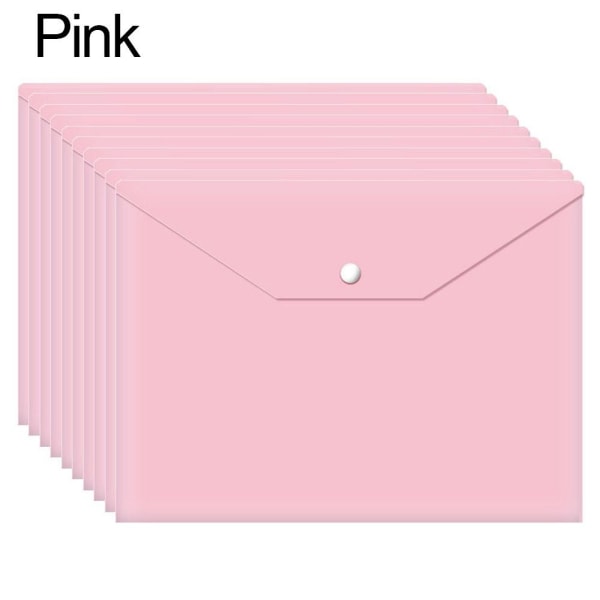 10st/ Set Dokumentpåse Fil Stämplar Väska ROSA Pink
