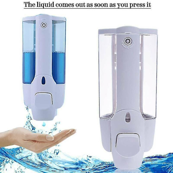 Väggmonterad 350ml Dispenser för flytande tvål Badrum Handtvätt duschgelpump
