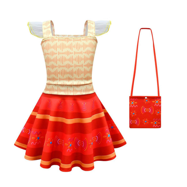 Klänning Encanto Magic Full House Girls Dress Sling Balett Kjol dress and bag 140cm