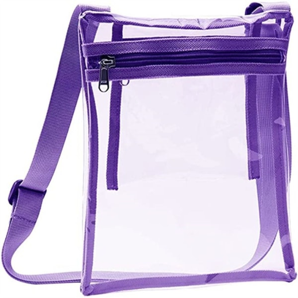Transparent Stadium Bag Klar Väska LILA purple
