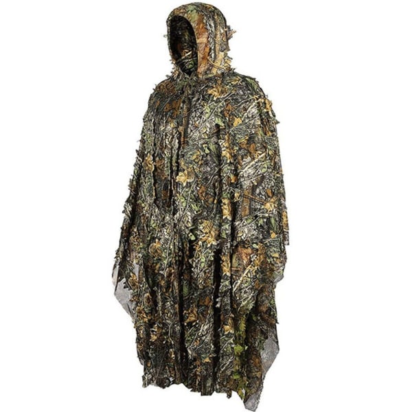 Män Tactical 3D Leaf Woodland Kappa Ghillie Suit Outdoor