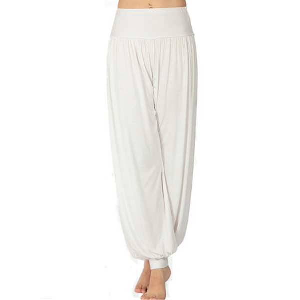 Dam Harlan Yoga Lös Lös Elastisk Hög midja white,3XL