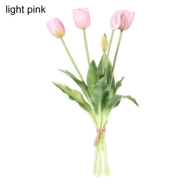 Konstgjorda Blommor Tulpaner Bukett LJUSROSA light pink