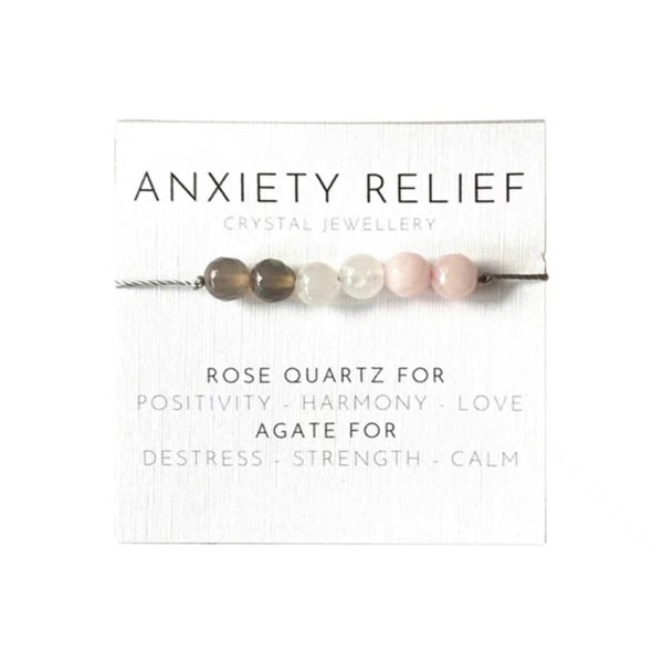 Dekompressionsarmband Rose Quartz Healing Clear Armband Stress Relief Smycken Kvinnor Män Vänskapsarmband
