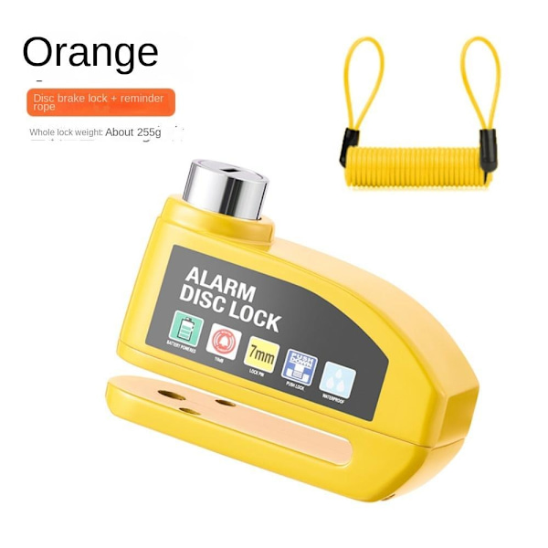 Stöldskyddslås Skivbromslås ORANGE Orange