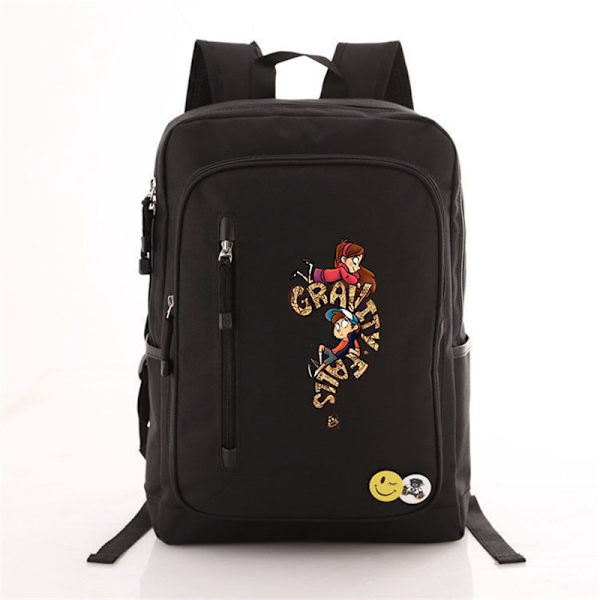 Anime Gravity Falls Ryggsäck Zipper Pocket Skolväska Student style 4