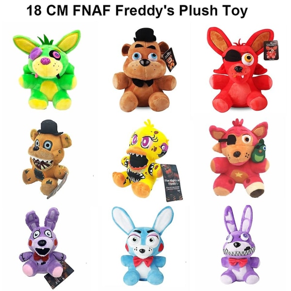 Fnaf Plyschleksak Freddy Fazbear Bear Foxy Rabbit Bonnie style16