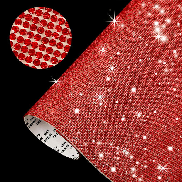 Rhinestone Sheet Crystal Sticker RÖD red